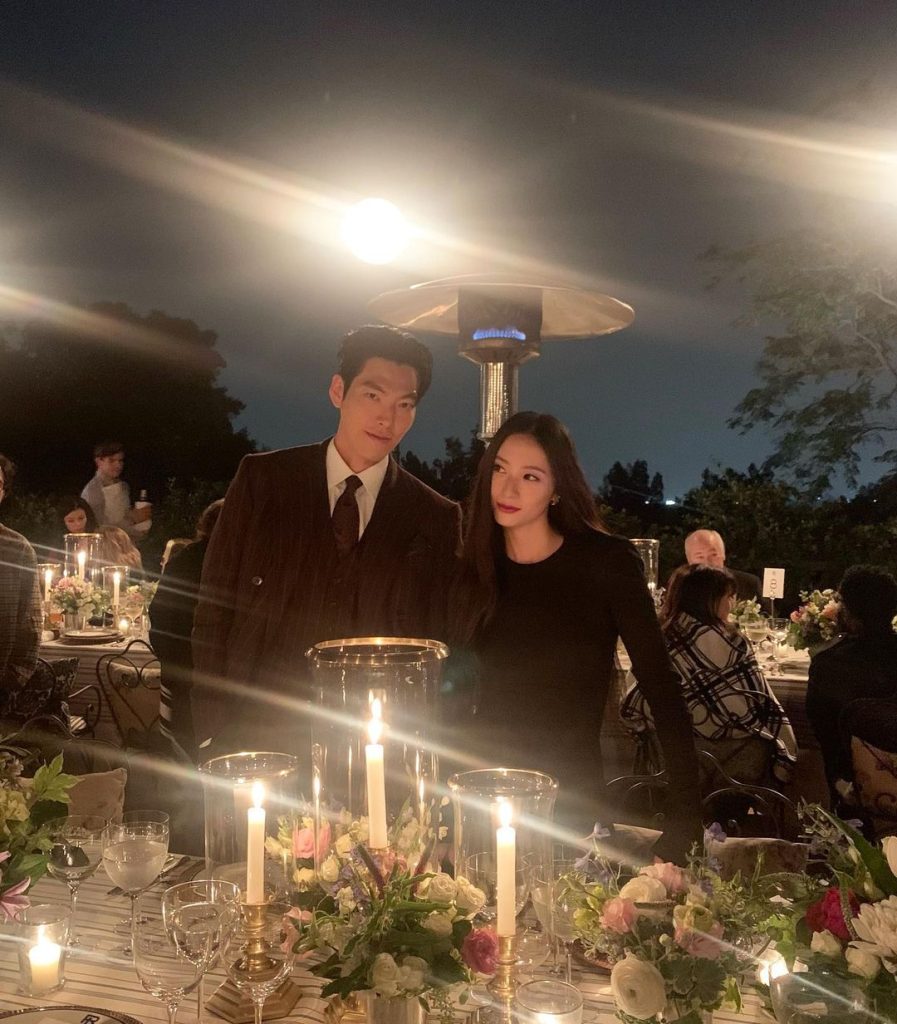Kim Woo Bin y Krystal juntos en un evento de Ralph Lauren